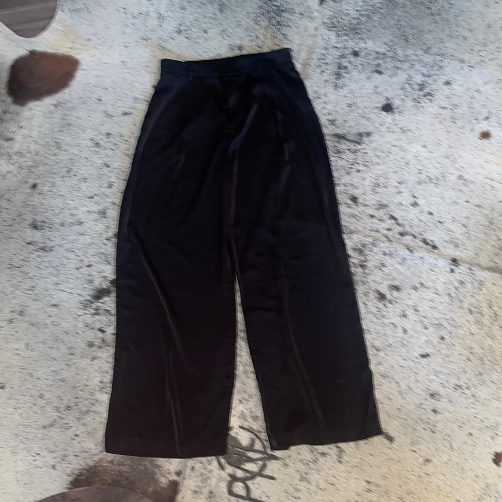 Black Satin Pants